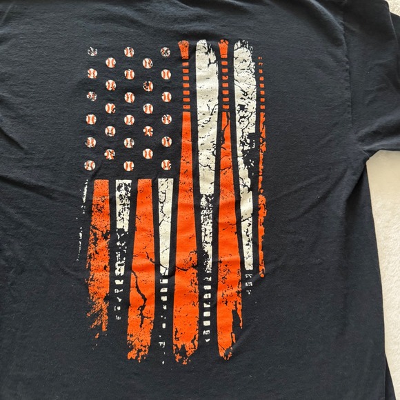 Baltimore Orioles Baseball USA Flag Graphic T Shirt Men Black Short Sleeve Large - Picture 5 of 6